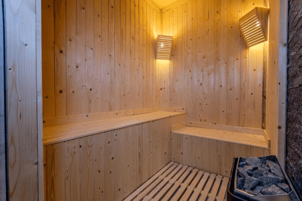 The sauna room